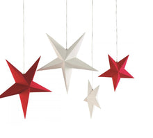 Handmade Red Paper Star (small 2pcs)