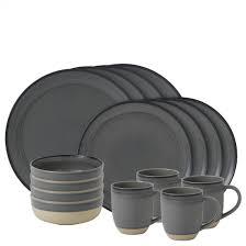 ED Royal Doulton Dinnerware Charcoal Gray